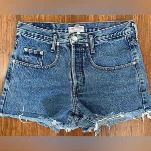 Shorts Vintage 90s Guess Denim Cutoffs Jean Shorts High Waist Buttonfly SZ 2-M